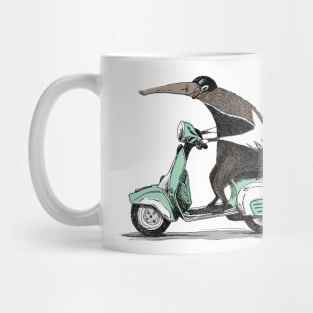 Anteater on a Vespa - Green Mug